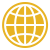 Globe Badge Icon