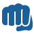 Blue punch icon
